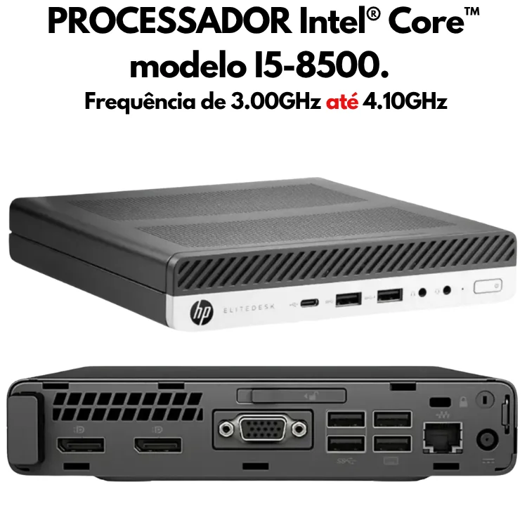 Usado Hp Elitedesk 800 G4 Mini Intel Core i5 8GB Ram 256gb SSD Desktop Compacto em Campinas - foto 4