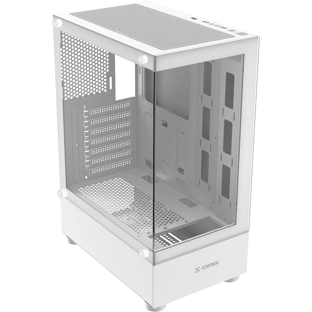 Gabinete Gamer Mid Tower Sem Fan Sem Fonte Fortrek Crystal Branco 86947 Gabinete Gamer Mid Tower Sem Fan Sem Fonte Fortrek Crystal Branco 86947