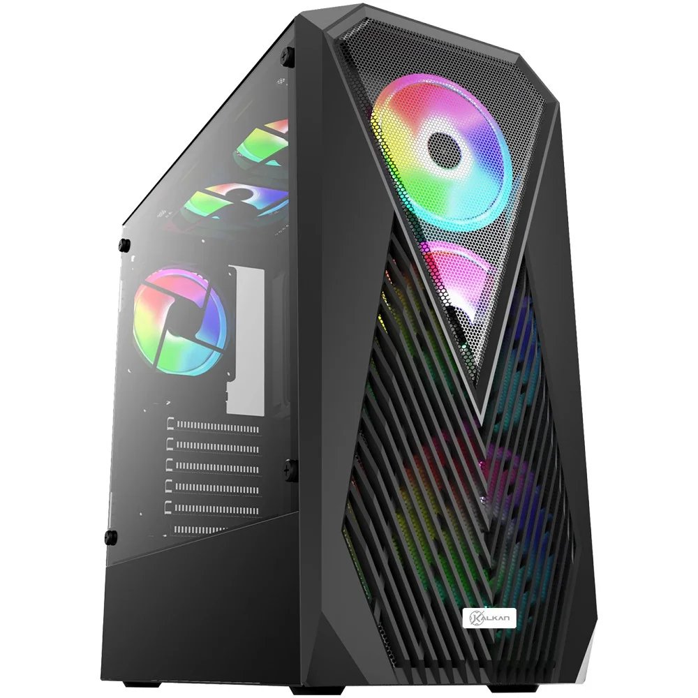 Gabinete Gamer Kalkan Joturn Lite S/fan S/fonte Atx Midtower Vidro Temperado Preto - Klk00087 Gabinete Gamer Kalkan Joturn Lite S/fan S/fonte Atx Midtower Vidro Temperado Preto - Klk00087