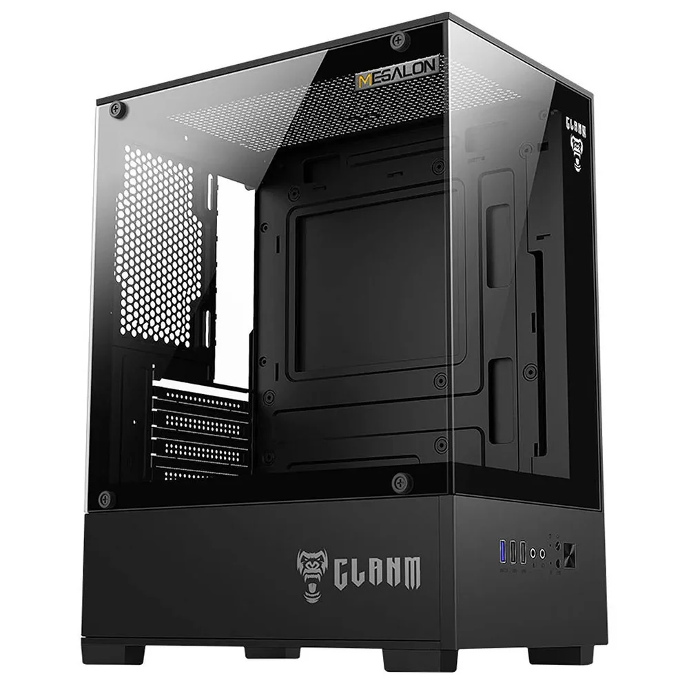 Gabinete Gamer Clanm Megalon mATX mini-ITX VGA 280mm Cooler 167mm Vidro 3mm USB 3.0 Gabinete Gamer Clanm Megalon mATX mini-ITX VGA 280mm Cooler 167mm Vidro 3mm USB 3.0