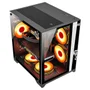 Gabinete Clanm Grodd Mid Tower Preto Vidro 3mm mATX mini-ITX Suporta VGA 320mm ATX