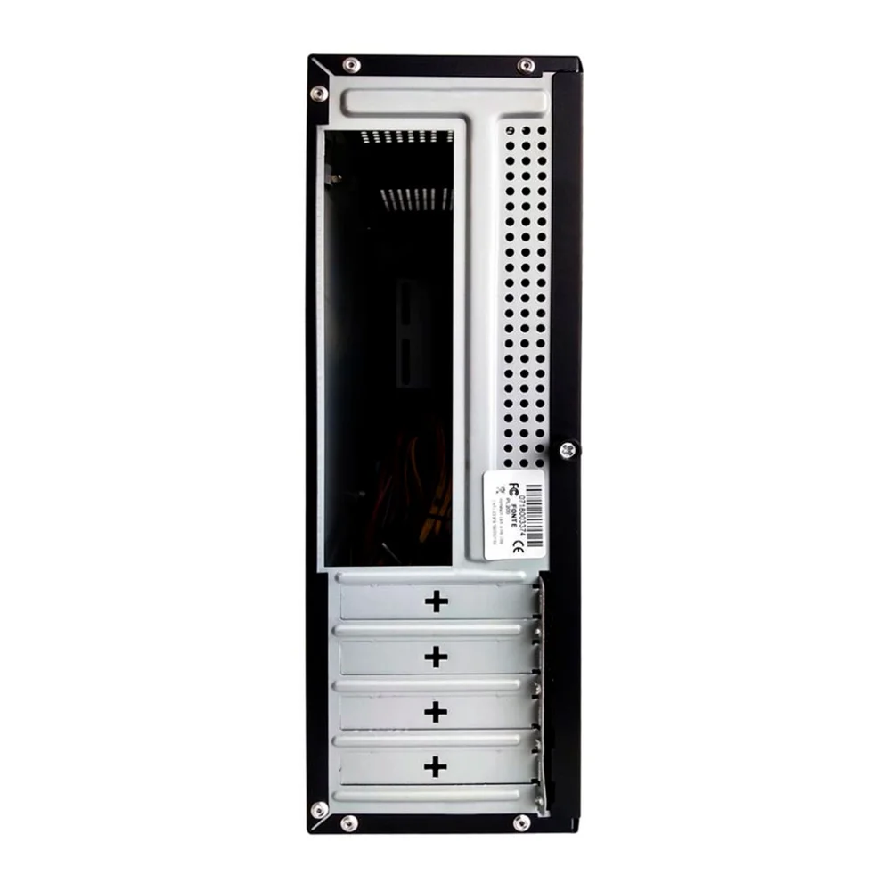 Gabinete Slim Htq562b - Sff Micro-atx Com Fonte 200w Real Sfx – Preto