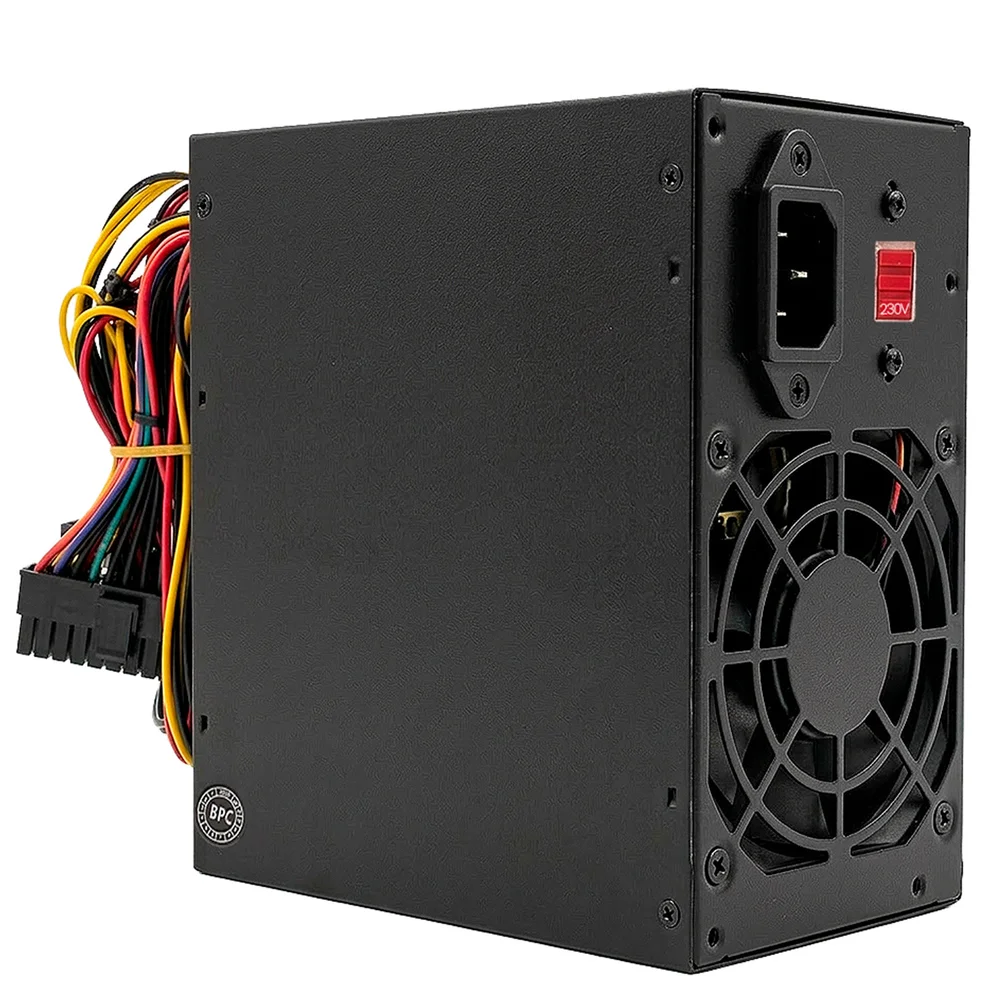 Fonte Brazil PC 500w Bpc-5350sb-m8, Com Cabo De Energia, Bivolt Manual, 24 Pinos - Preto Fonte Brazil PC 500w Bpc-5350sb-m8, Com Cabo De Energia, Bivolt Manual, 24 Pinos - Preto