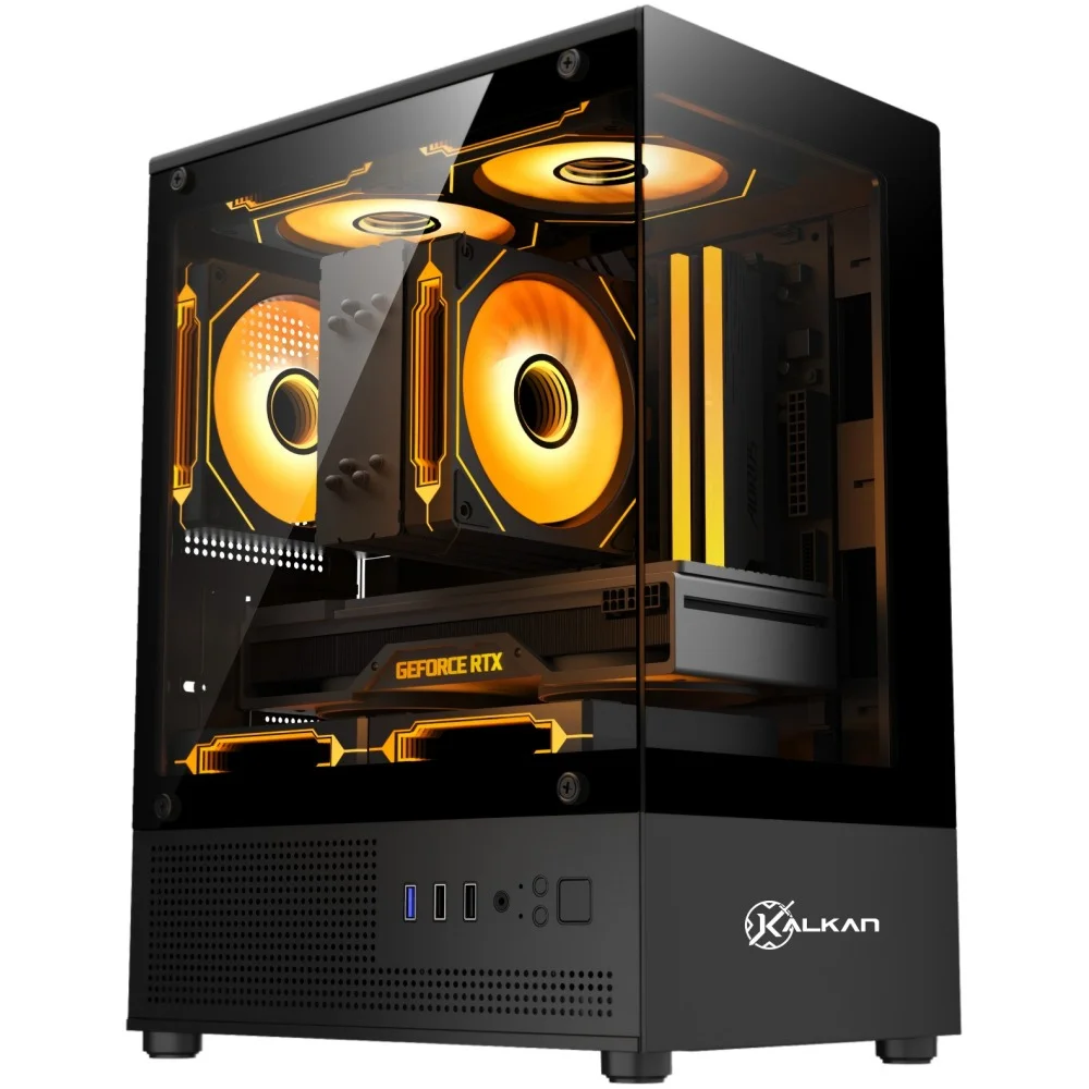 Gabinete Gamer Kalkan Hakon S/fan S/fonte Micro-atx Vidro Temperado Duplo Usb 3.0 Panorâmico - Klk00080 Gabinete Gamer Kalkan Hakon S/fan S/fonte Micro-atx Vidro Temperado Duplo Usb 3.0 Panorâmico - Klk00080
