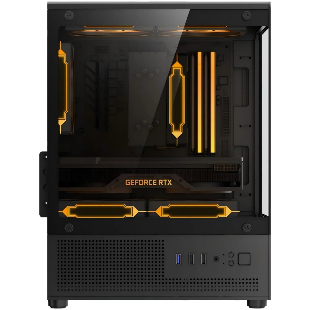 Gabinete Gamer Kalkan Hakon S/fan S/fonte Micro-atx Vidro Temperado Duplo Usb 3.0 Panorâmico - Klk00080 Gabinete Gamer Kalkan Hakon S/fan S/fonte Micro-atx Vidro Temperado Duplo Usb 3.0 Panorâmico - Klk00080