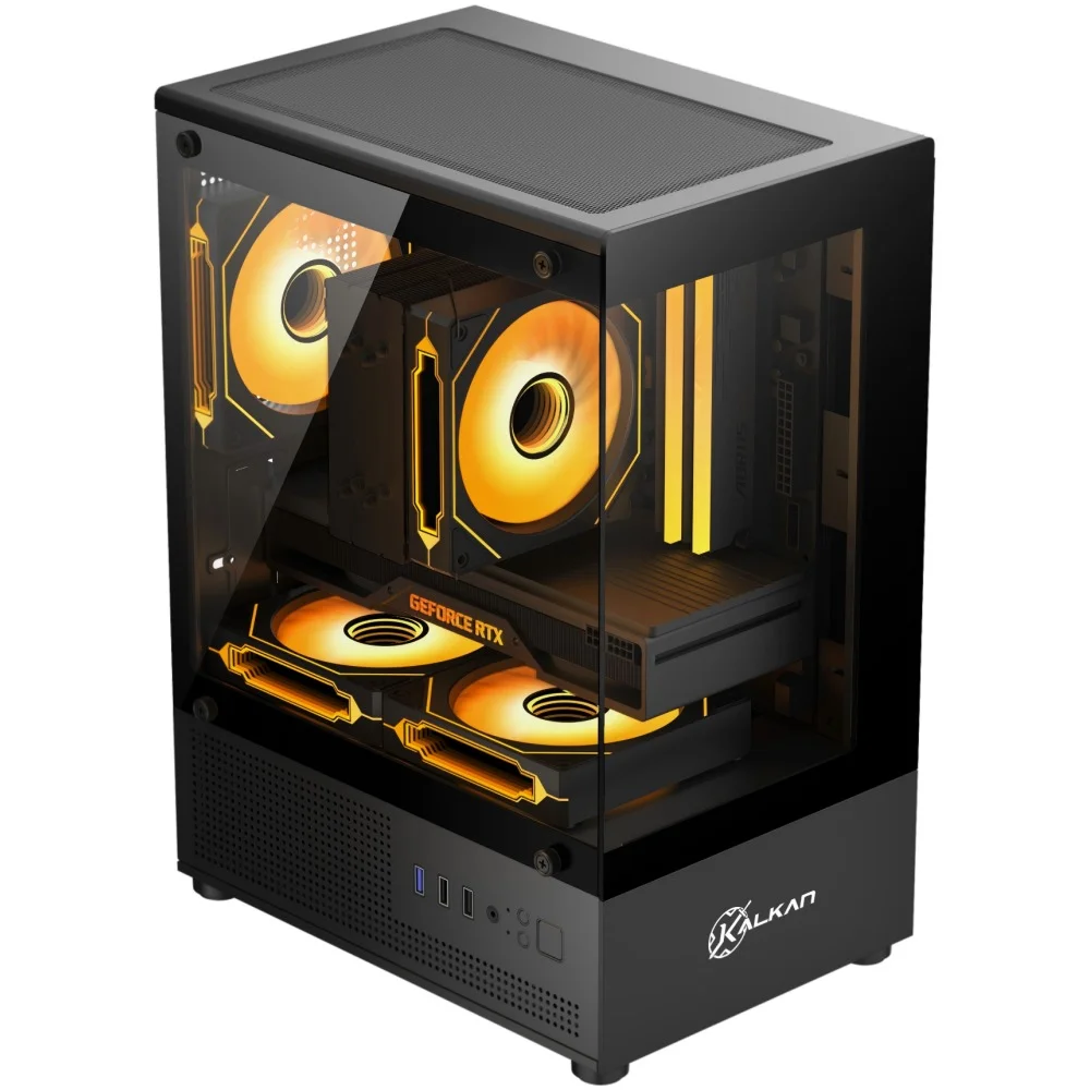 Gabinete Gamer Kalkan Hakon S/fan S/fonte Micro-atx Vidro Temperado Duplo Usb 3.0 Panorâmico - Klk00080 Gabinete Gamer Kalkan Hakon S/fan S/fonte Micro-atx Vidro Temperado Duplo Usb 3.0 Panorâmico - Klk00080