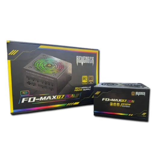 Fonte De Alimentação Gamer 650w RGB Pfc Ativo 80 Plus Gold Revenger