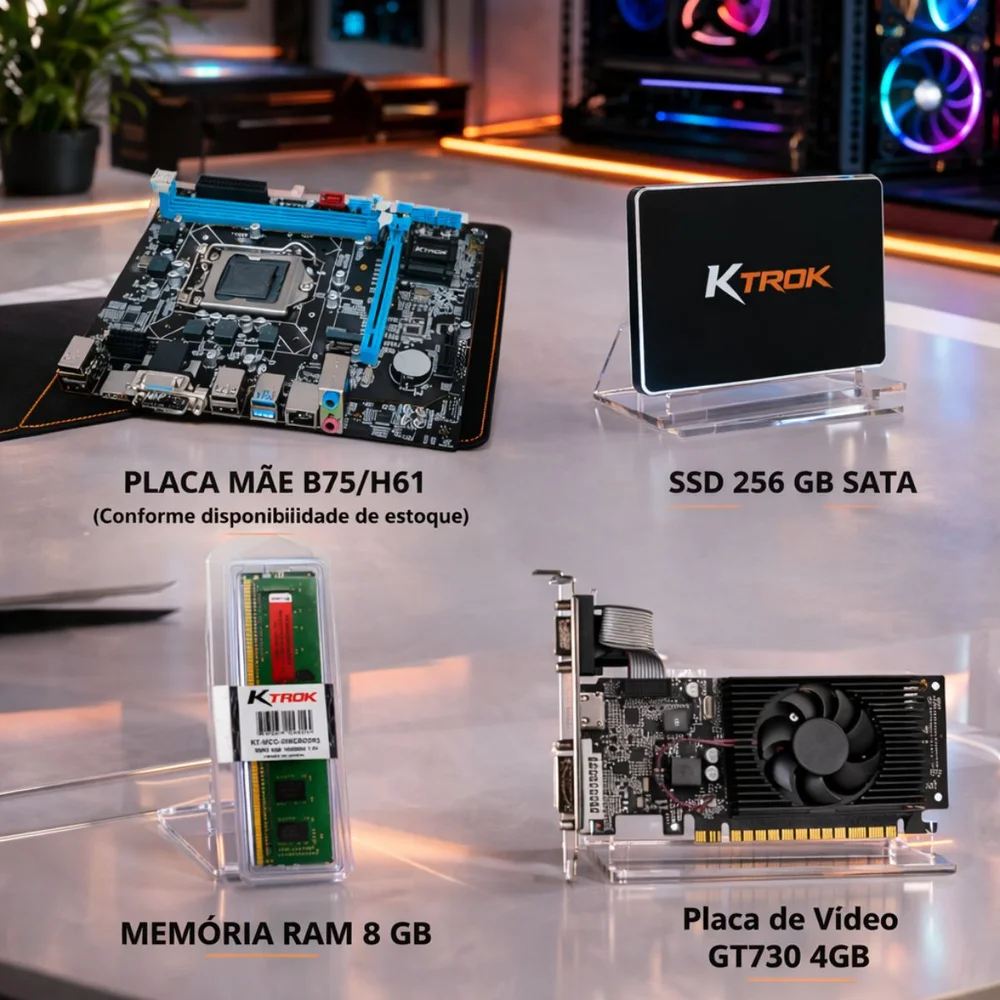 PC Gamer i5 3ª Geração 8GB SSD 256gb Gpu Gt730 4gb WINDOWS 11 - view 2