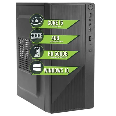 Cpu PC Torre Intel Core i5 3.20ghz, 4gb, Hd 500gb Pronto Pra Uso Windows 10