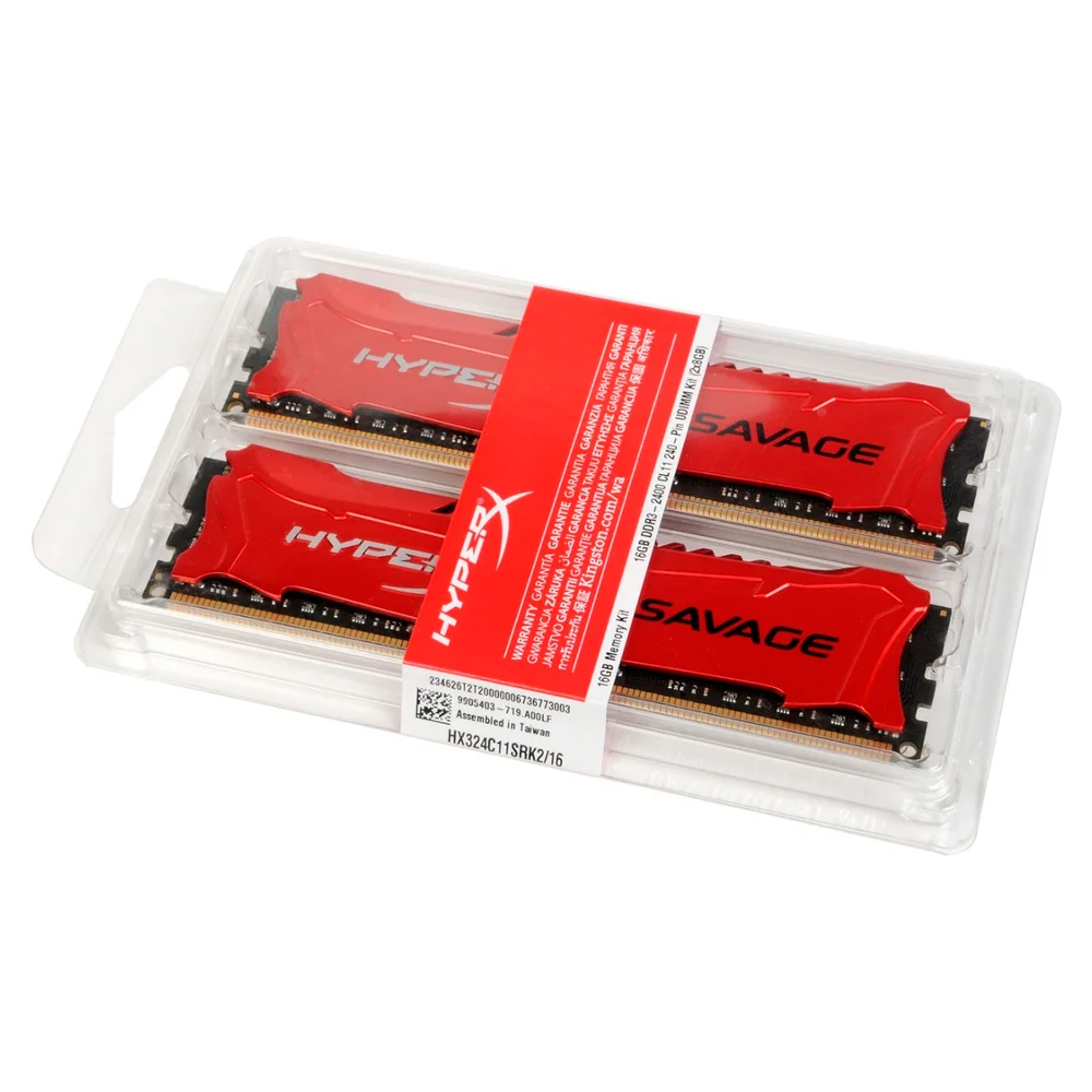 Memoria 16gb Ddr3 2400 (2x8GB) Cl11 1.5v Hyperx Savage Hx324c11srk2/16 Kingston Memoria 16gb Ddr3 2400 (2x8GB) Cl11 1.5v Hyperx Savage Hx324c11srk2/16 Kingston