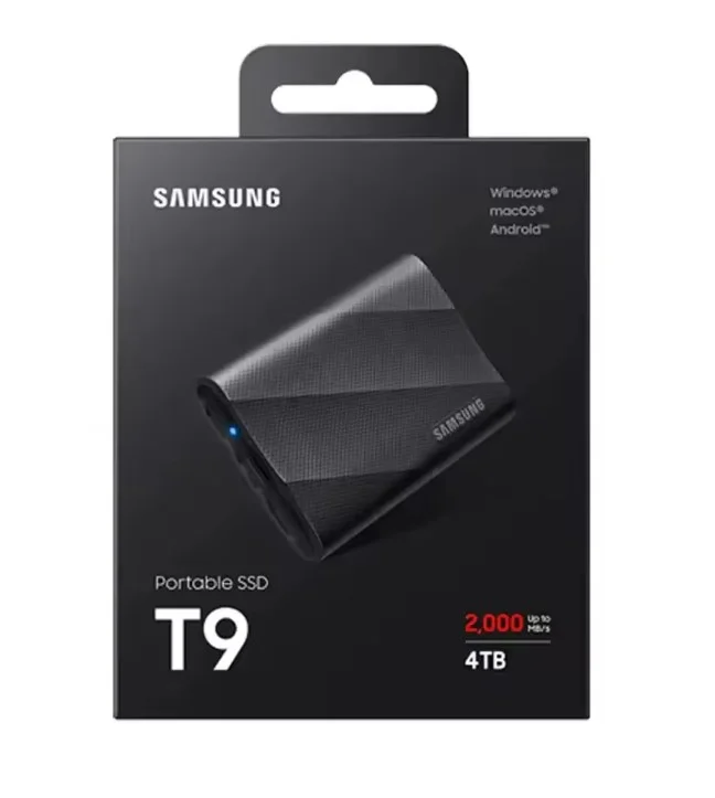 SSD Samsung T9 2TB Portátil/externo Usb-c 3.2 Gen2 2000mbps Preto SSD Samsung T9 2TB Portátil/externo Usb-c 3.2 Gen2 2000mbps Preto
