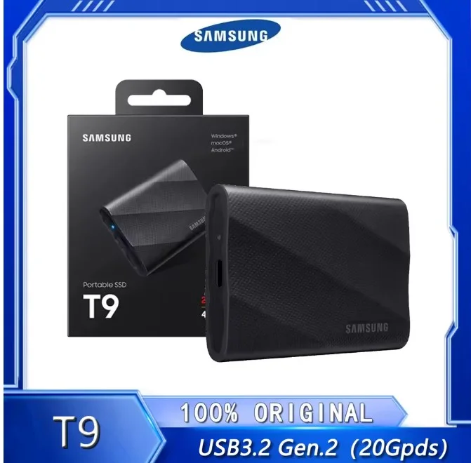 SSD Samsung T9 2TB Portátil/externo Usb-c 3.2 Gen2 2000mbps Preto SSD Samsung T9 2TB Portátil/externo Usb-c 3.2 Gen2 2000mbps Preto