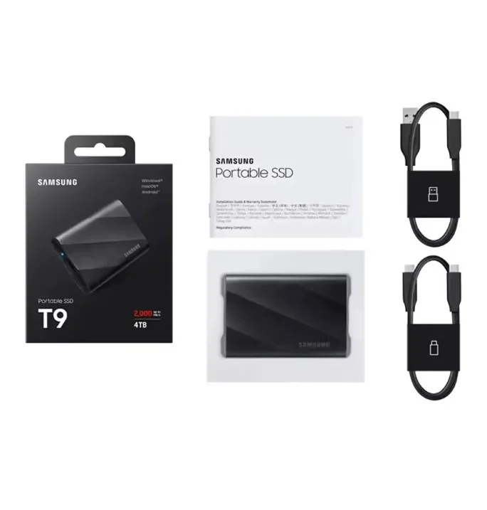 SSD Samsung T9 2TB Portátil/externo Usb-c 3.2 Gen2 2000mbps Preto SSD Samsung T9 2TB Portátil/externo Usb-c 3.2 Gen2 2000mbps Preto
