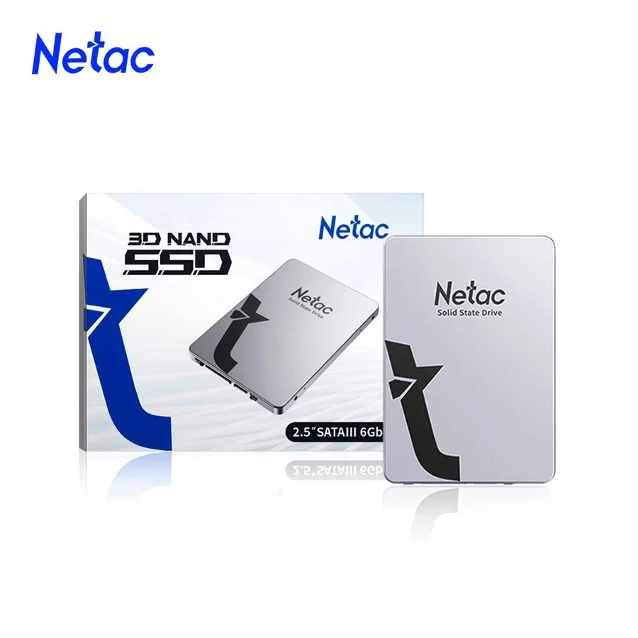 SSD Netac 512GB SATA III Leitura 560 MB/s Gravação 520 MB/s 3D Nand - Prata SSD Netac 512GB SATA III Leitura 560 MB/s Gravação 520 MB/s 3D Nand - Prata