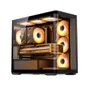Gabinete Gamer Aquário Jonsbo D300 Black M-atx Vidro Temperado Usb-c Preto