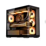 Gabinete Gamer Aquário Jonsbo D300 Black M-atx Vidro Temperado Usb-c Preto
