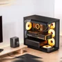Gabinete Gamer Aquário Jonsbo D300 Black M-atx Vidro Temperado Usb-c Preto