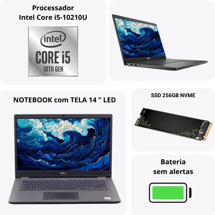 Usado - Notebook Dell Latitude 3410 Intel Core i5 8GB 256gb Tela Full Hd Win 11 Pro - view 4