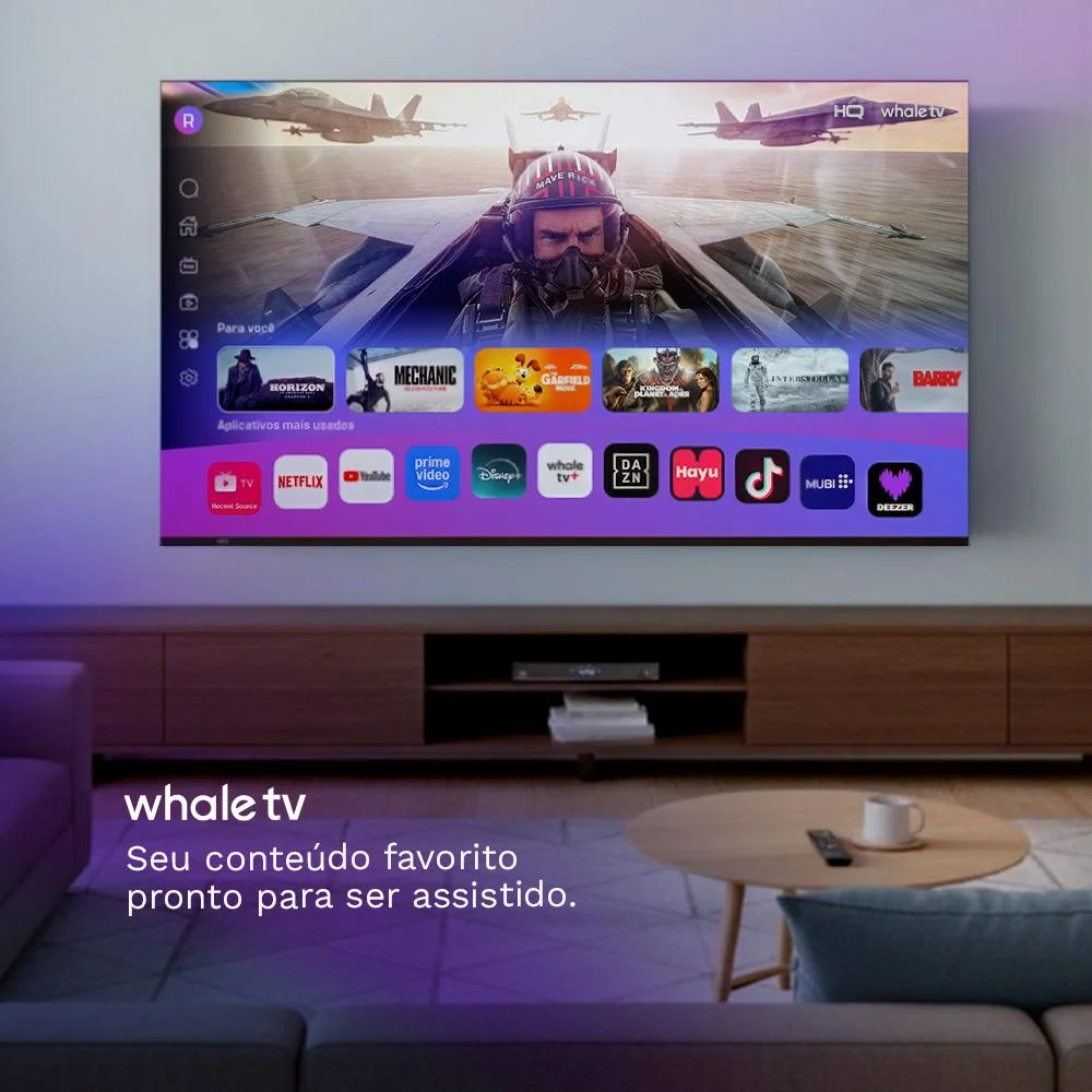 Smart Tv Hq QLED 50 " Hq-qLED50sm 4k Wi-fi Bluetooth, Dolby Audio, Apps, Netflix, Youtube E Prime Video, 3 HDMI Smart Tv Hq QLED 50 " Hq-qLED50sm 4k Wi-fi Bluetooth, Dolby Audio, Apps, Netflix, Youtube E Prime Video, 3 HDMI