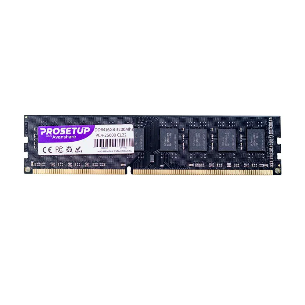 Memoria para Desktop DDR4 16gb 3200mhz Prosetup Avanshare Memoria para Desktop DDR4 16gb 3200mhz Prosetup Avanshare