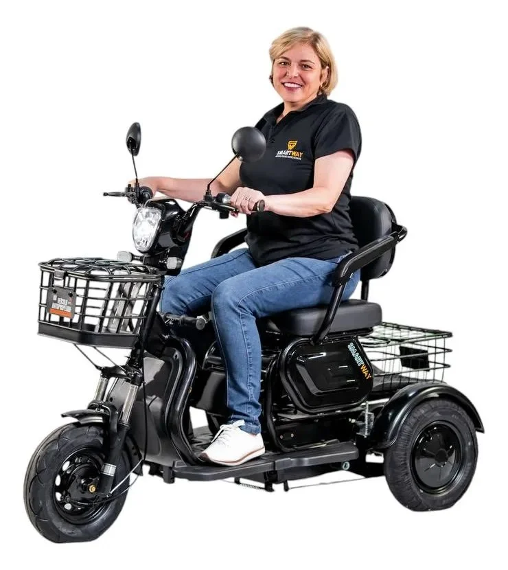 Triciclo Elétrico Power 600w Cadeira Recarregável Adulto Cor:preto
