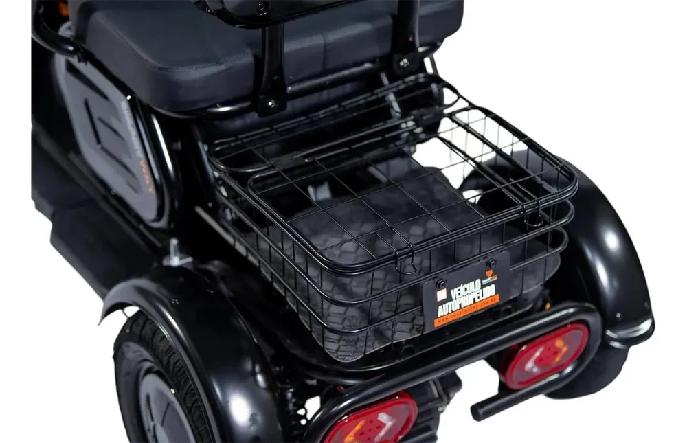 Triciclo Elétrico Power 600w Cadeira Recarregável Adulto Cor:preto