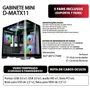 Gabinete Gamer Mini Tower Vidro Temperado Black M-atx Sem Fonte Com 5 Fans Rainbow RGB D-matx11