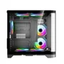 Gabinete Gamer Mini Tower Vidro Temperado Black M-atx Sem Fonte Com 5 Fans Rainbow RGB D-matx11