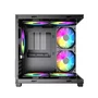 Gabinete Gamer Liketec Makan Matx Dark Aquário 5 Fans ARGB Vidro Temperado