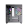 Gabinete Gamer Liketec Makan Matx Dark Aquário 5 Fans ARGB Vidro Temperado