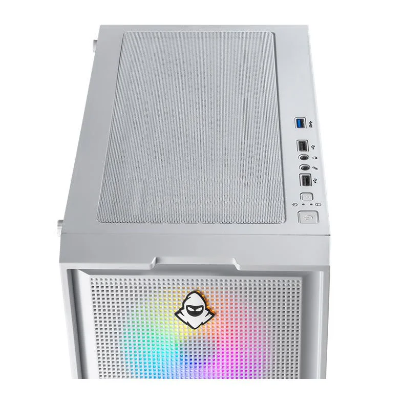 Gabinete Gamer Mancer Narok V2 Rainbow 3 Fans Midtower Lateral De Vidro Branco - Mcr-nrkwh-v2 Gabinete Gamer Mancer Narok V2 Rainbow 3 Fans Midtower Lateral De Vidro Branco - Mcr-nrkwh-v2