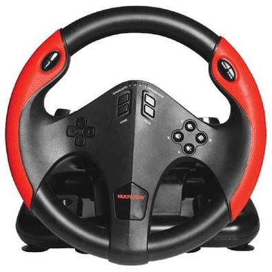 Volante Gamer Com Marcha E Pedal Multiplataforma Ps4 Ps3 Xbox One Pc Js087 - Multilaser