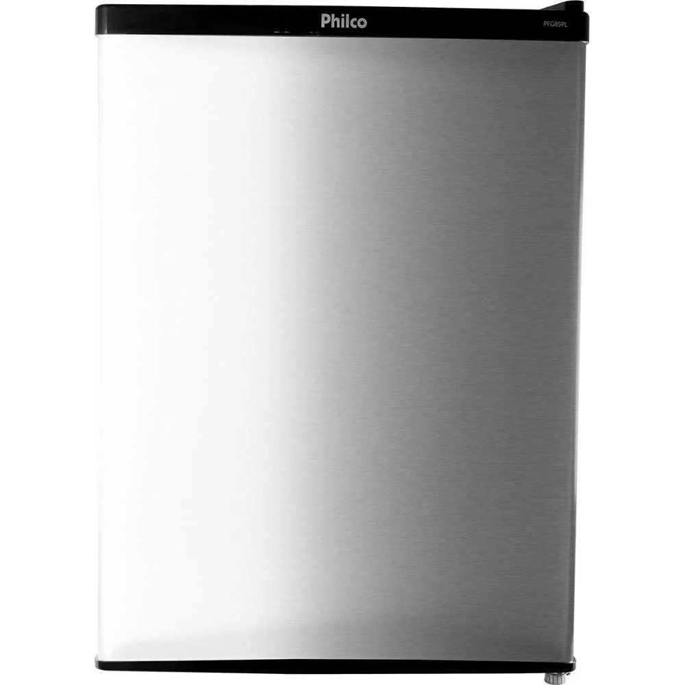 Frigobar Philco Pfg85pl 67L, 110V, Platinum, Porta Reversível, Pés com regulagem ajustável