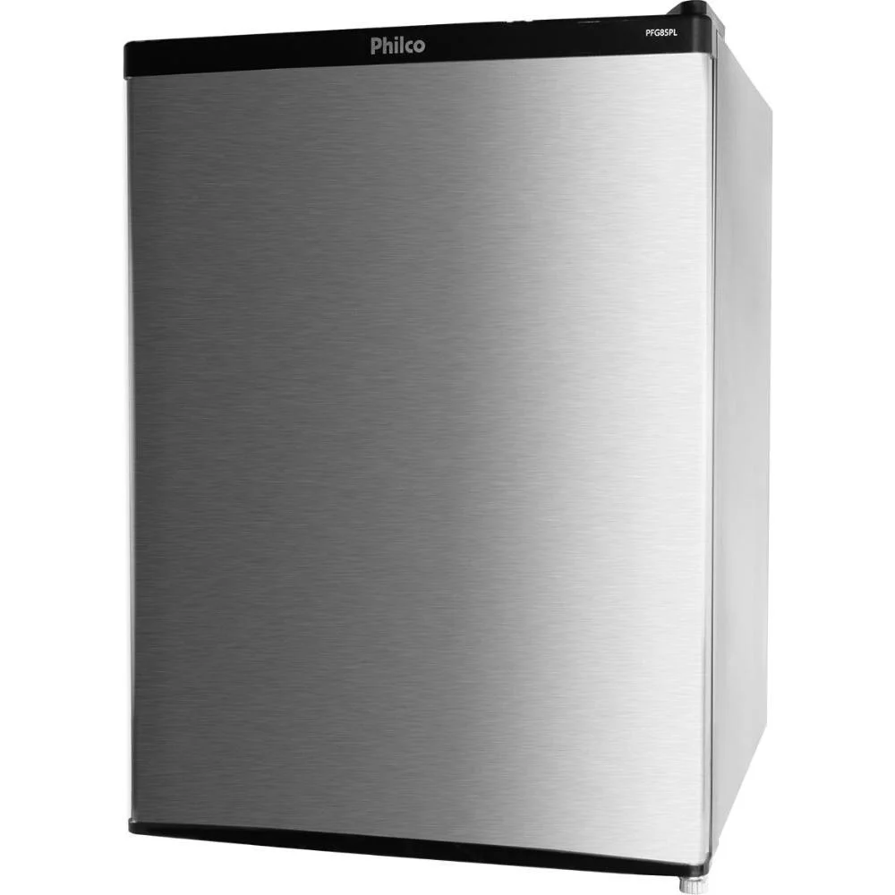 Frigobar Philco Pfg85pl 67L, 110V, Platinum, Porta Reversível, Pés com regulagem ajustável