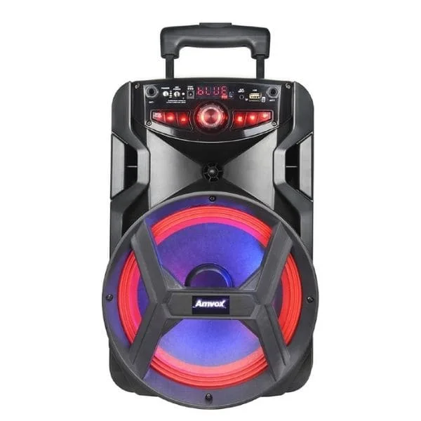 Caixa Amplificada Amvox, Recarregável, Bluetooth, USB, MicroSD, Auxiliar, Bivolt 250W ACA 250 GROOVE