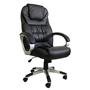 Cadeira Presidente Fox Office Luxo, Com Massagem, Aquecimento, Preta - C2652