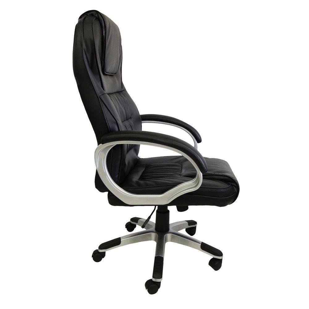 Cadeira Presidente Fox Office Luxo, Com Massagem, Aquecimento, Preta - C2652