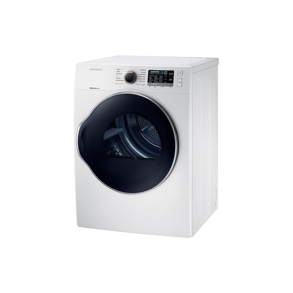 Secadora Samsung DV6800 Elétrica, 12Kg, Porta Crystal Blue, Branca, 220V - DV12K6800EW