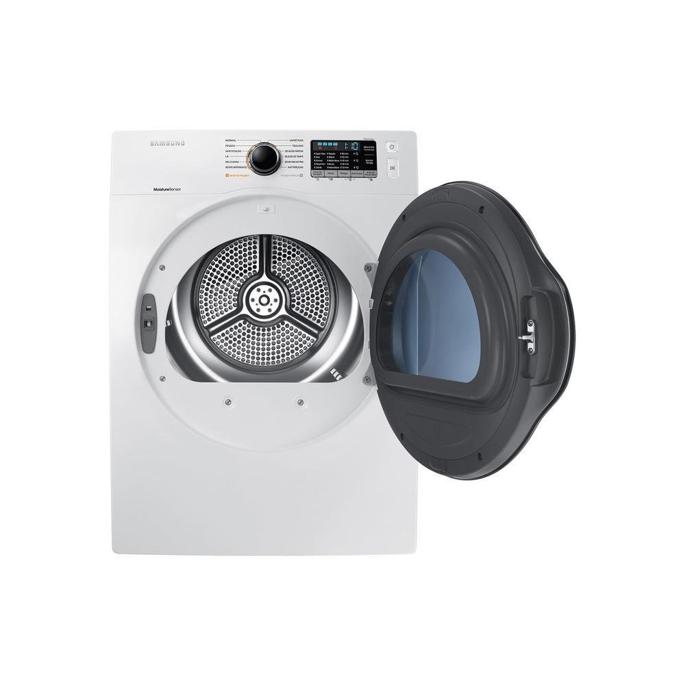 Secadora Samsung DV6800 Elétrica, 12Kg, Porta Crystal Blue, Branca, 220V - DV12K6800EW