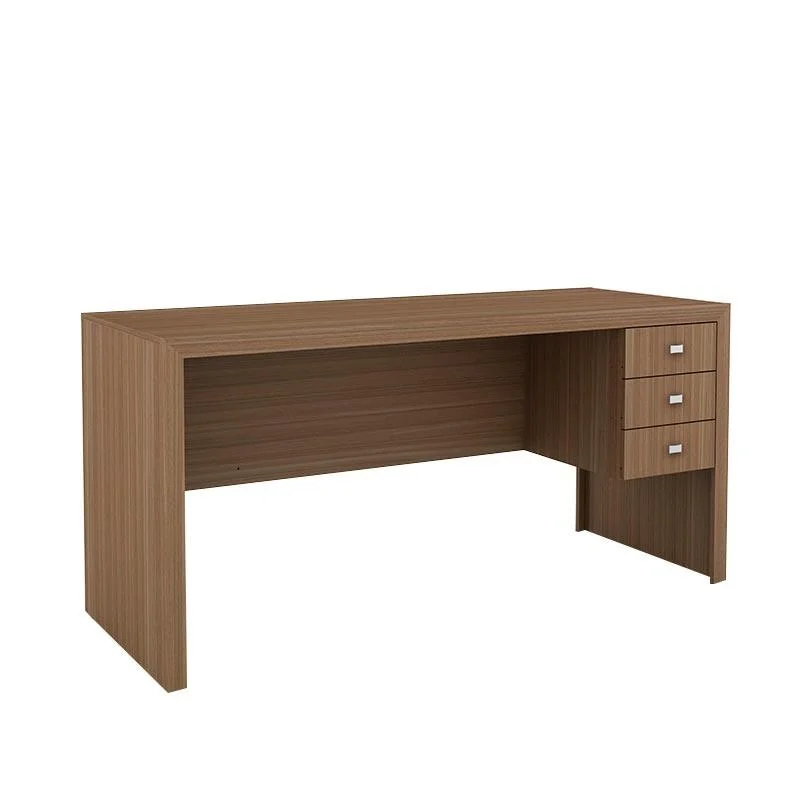 Mesa Tecno Mobili ME4113 3 Gavetas Amendoa