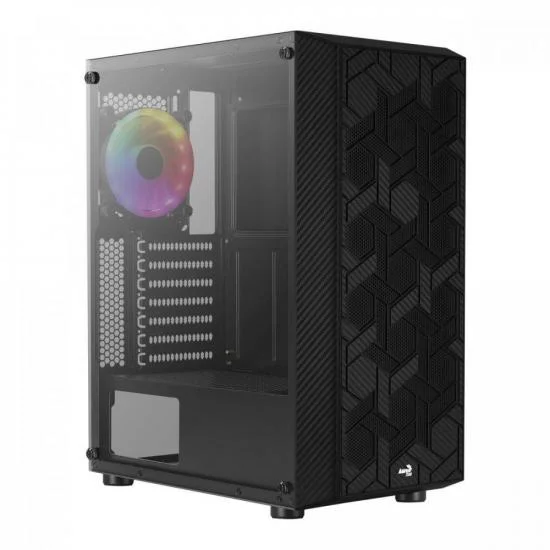 Gabinete Gamer Aerocool, Mid Tower, Lateral de Vidro, Hive, FRGB Gabinete Gamer Aerocool, Mid Tower, Lateral de Vidro, Hive, FRGB