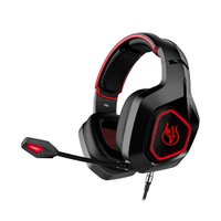 Headset Gamer Kross Elegance Dekmos, 50mm, USB, P2, Preto E Vermelho - Ke-hs155