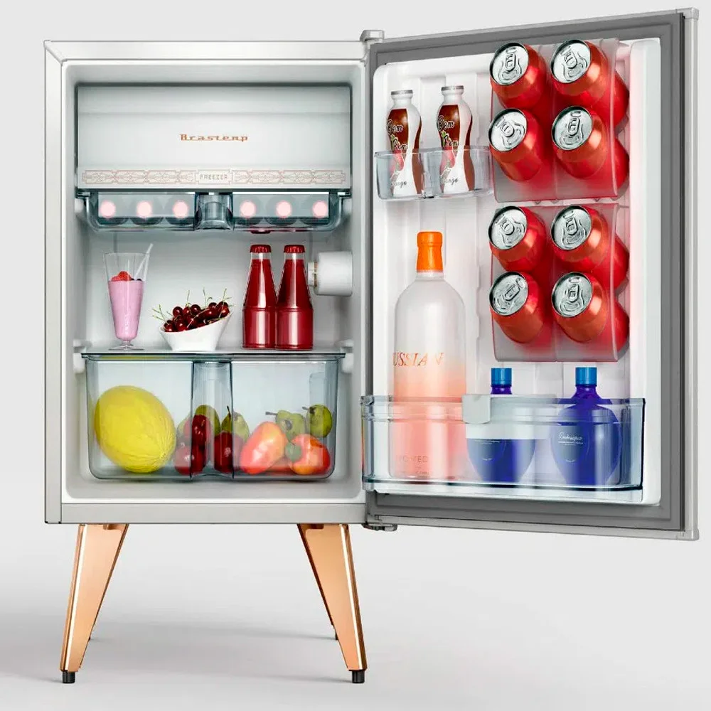 Frigobar Brastemp Retrô, 76 Litros, 127V, Ice White, Controle Automático De Temperatura - Bra08bb Frigobar Brastemp Retrô, 76 Litros, 127V, Ice White, Controle Automático De Temperatura - Bra08bb