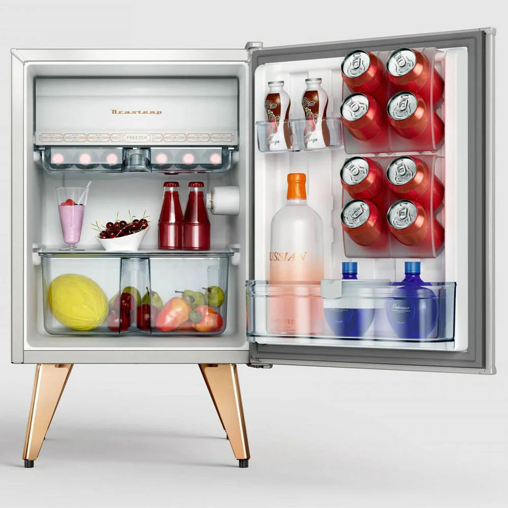 Frigobar Brastemp Retrô, 76 Litros, 127V, Ice White, Controle Automático De Temperatura - Bra08bb Frigobar Brastemp Retrô, 76 Litros, 127V, Ice White, Controle Automático De Temperatura - Bra08bb