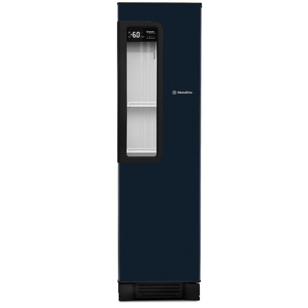 Cervejeira Vertical Metalfrio Beer Maxx 300, com Porta Glass Viewer, 287L, Azul Grafite, 220V - Vn28tp Cervejeira Vertical Metalfrio Beer Maxx 300, com Porta Glass Viewer, 287L, Azul Grafite, 220V - Vn28tp