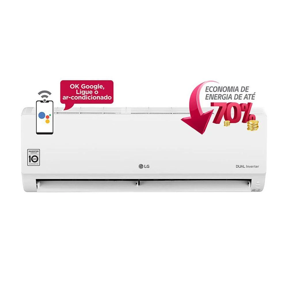 Ar Condicionado LG Split Voice Hi Wall, Dual Inverter, Frio, 127V - S4-Q09WA51B Ar Condicionado LG Split Voice Hi Wall, Dual Inverter, Frio, 127V - S4-Q09WA51B