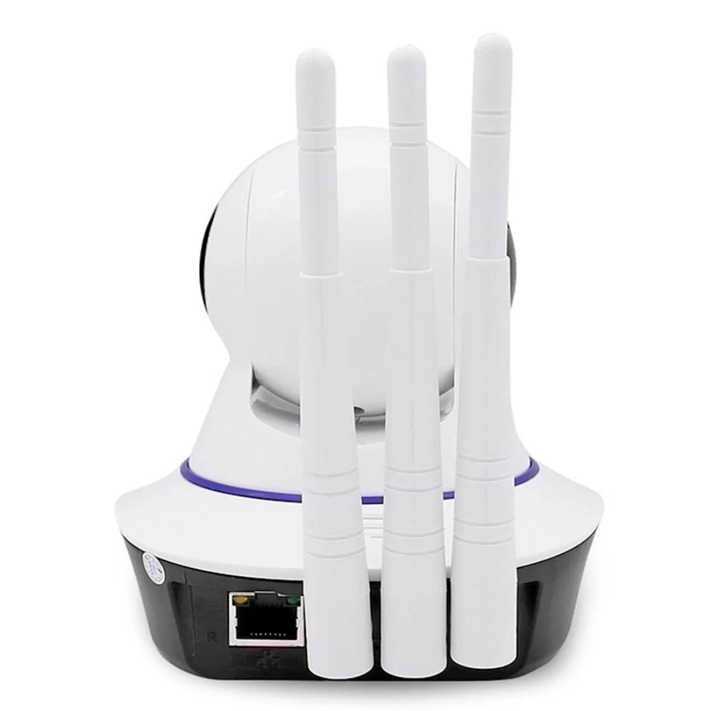 Câmera Segurança Ip Hd 720p Sem Fio Wifi P2 Áudio Cartão Sd