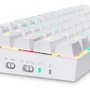 Teclado Gamer 60% Sem Fio Redragon Draconic, Lunar White, Switch Outemu Mk2 Brown, ABNT2, Bluetooth 5.0 - K530RGB