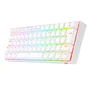 Teclado Gamer 60% Sem Fio Redragon Draconic, Lunar White, Switch Outemu Mk2 Brown, ABNT2, Bluetooth 5.0 - K530RGB