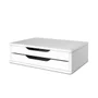 Suporte Para Monitor De Mesa - Com 2 Gavetas - Branco - 3340